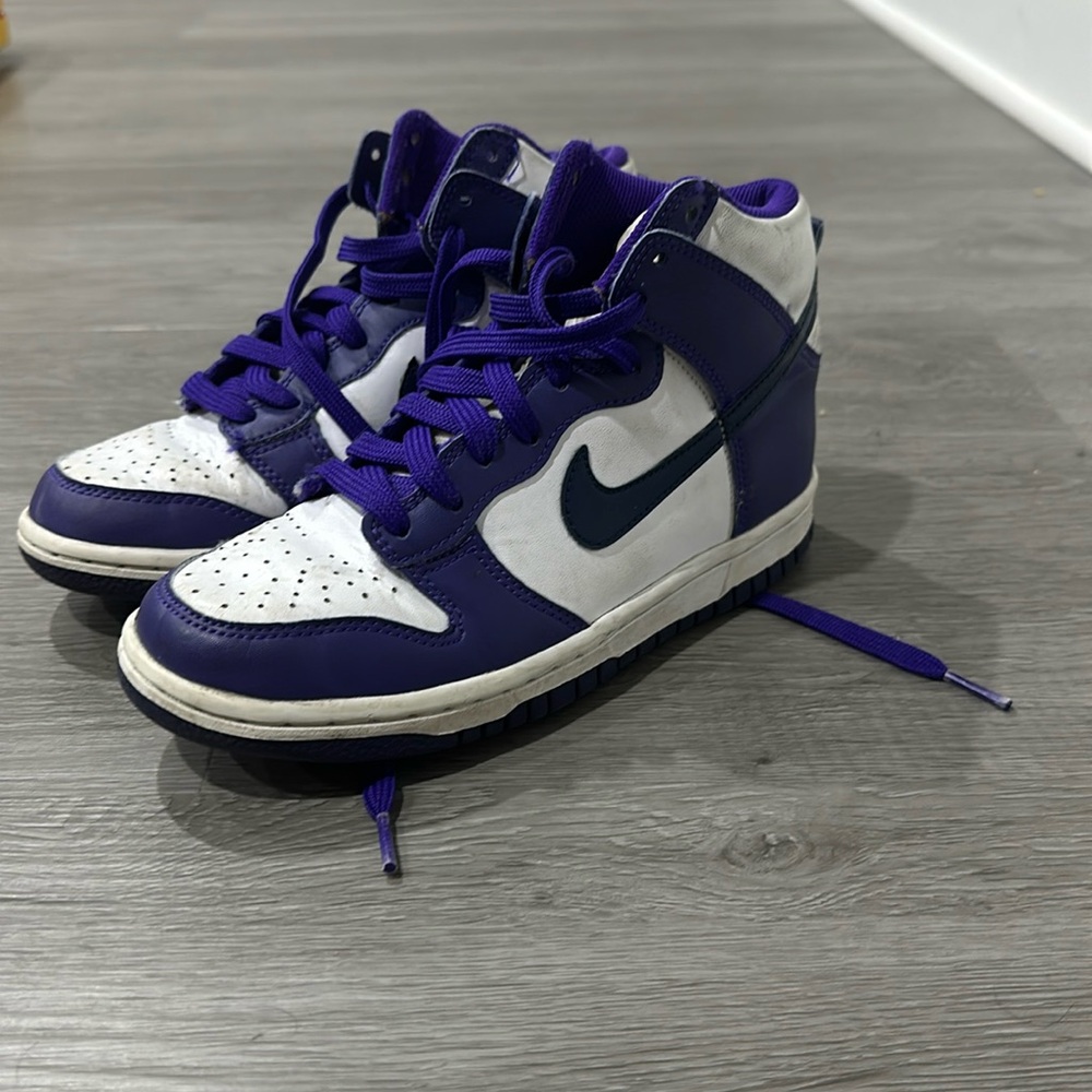Nike Dunk Hi GS White Midnight Navy Youth Sizes 4Y